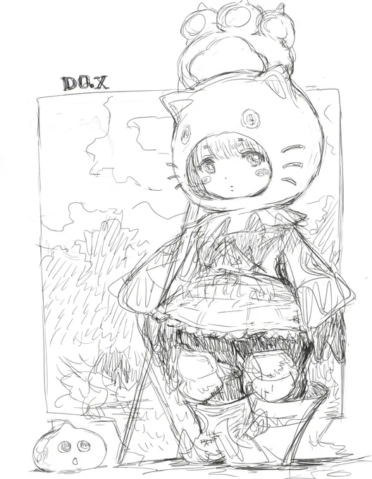 猫耳フードのドワーフの女の子 #DQ10 