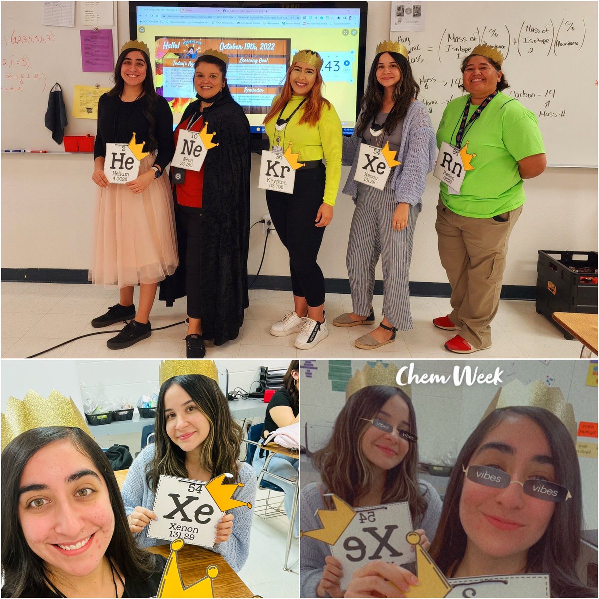 sci_pad's tweet photo. The Noble Gases! ✨
Guess you could say we are in our element. 😜 #noblegases #chemweek #elementday #spirit #ceca #patriots
@Falcon_CECA @ATrejoCECAMath @MsRodAdventures @GallegosCECA https://t.co/RgHOWxmrMz
