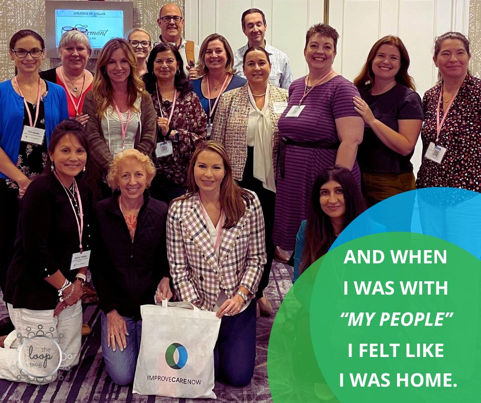 ImproveCareNow's tweet photo. "And when I was with βmy peopleβ I felt like I was home. (Thank you, Jill ππ) We gathered, talked, laughed, cried and shared our stories and new friends became old friends in no time at all." - Jane #InTheLOOP #ICNCC22F #myICN #ICNPFAC https://t.co/cXHHG0dyyk https://t.co/yvSrItTuIL