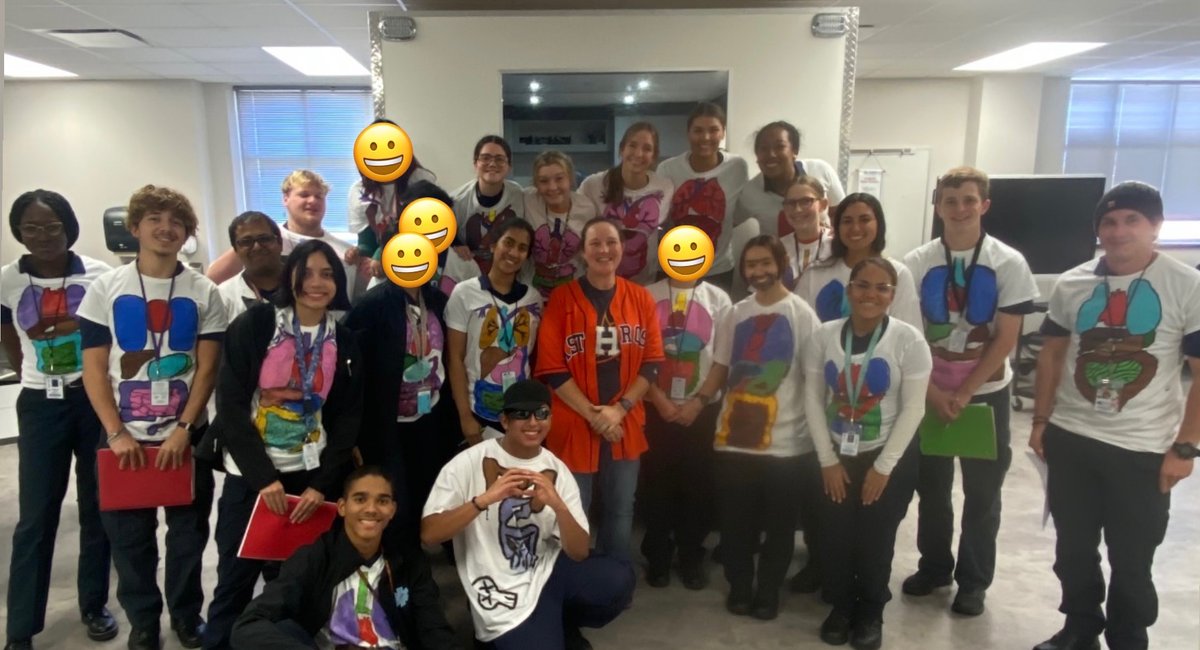 EmtMctc's tweet photo. MCTC EMT students celebrated Unity Day, by wearing our Anatomy shirts, that remind us it’s what’s on the inside that matters! #unityday2022 #KatyCommUNITY #emseducation @MCTC_RealWorld https://t.co/w7gNUJO498