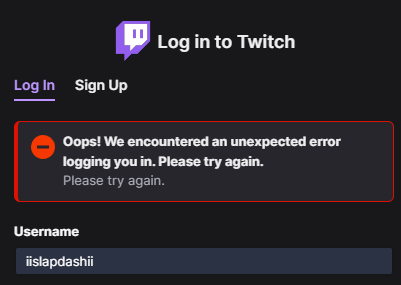 IISlapDashII's tweet photo. @TwitchSupport ,@Twitch  - What's going on with login? I'm getting error on multiple devices including different IP's. I'm not being prompted for my 2FA either. (If I chuck in wrong password, I get wrong password error. this seems to be your end) 

Support case raised #06614451 https://t.co/Yvyof6gphZ