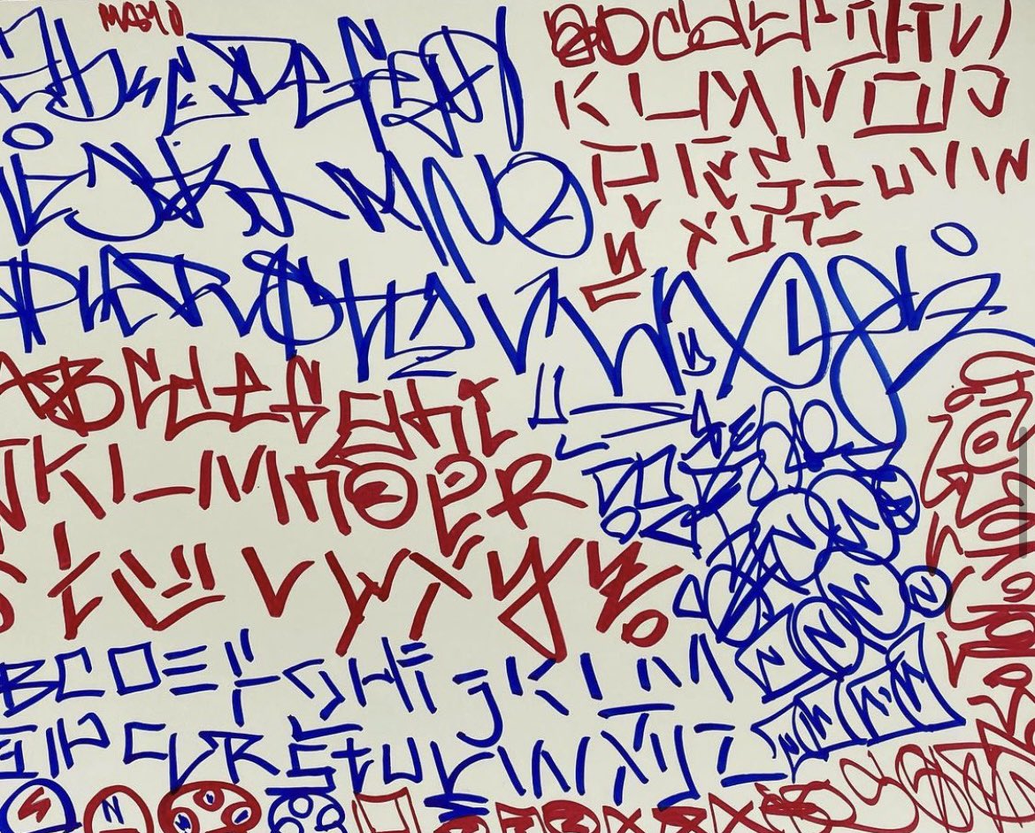 3XBLIX's tweet photo. Graff Visions//Alphabet Typographical
sharpie on poster board
#scribbles #marker #markerdrawing #doodlewithpen #graffiti #graff #graffitiart #graffitiartist #tagging #tagginggraffiti #mayo #graffitibloq #alphabet #lettering #artistontwittter #alphabetfriends https://t.co/6BVwrO7JK5