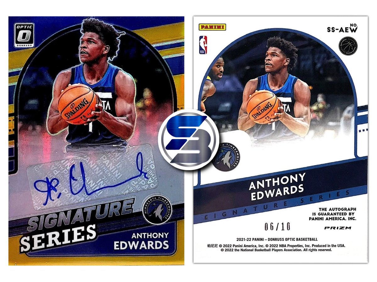 Shorebreaktrade's tweet photo. 2022 Donruss Optic Signature Series •ANTHONY EDWARDS• 06/10 AUTO!
For sale now at….                                              https://t.co/oM9PHXLgJg https://t.co/HuWjqwAYKz