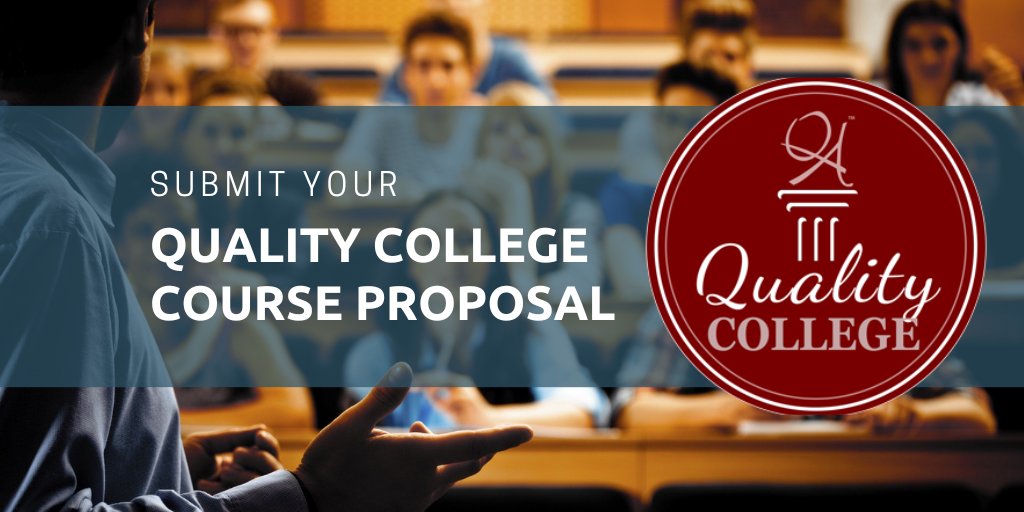 SQAHeadquarters's tweet photo. Submit your proposal by 31 Oct! The March 2023 #QualityCollege is scheduled to take place in-person in National Harbor, MD, USA, 12-13 and 16-17 March 2023, prior to and following the 7th Global QA Conference and 39th SQA Annual Meeting. See details at https://t.co/SHg3RnfmNu. https://t.co/002aSz2hpO