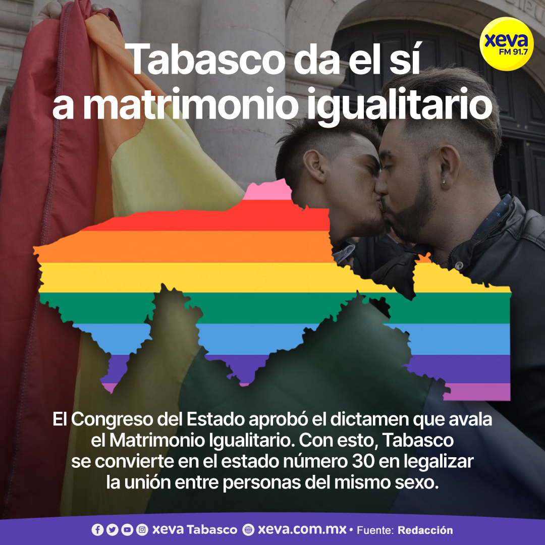 XEVATabasco's tweet photo. #LoÚltimo| El Congreso de Tabasco aprueba el dictamen que avala el Matrimonio Igualitario 👬 https://t.co/tSBigopaeq