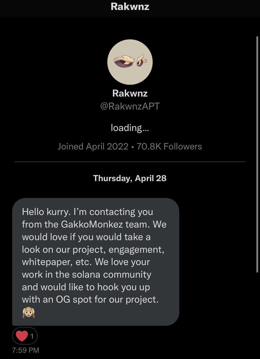 khurrylicious's tweet photo. Don’t fall for this bullshit 

@RakwnzAPT is the same page as GakkoMonkez who have recently rugged 🫡

Please retweet for awareness! Be careful https://t.co/6yl9jRY58K