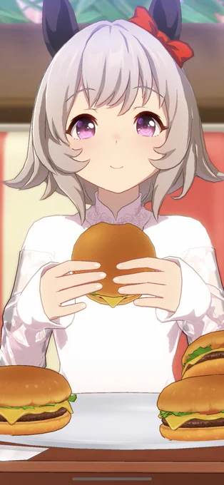 おいおいおいおいおいハンバーガー食べるカレンチャン小動物的な可愛さあるぞってかカワイイ...ワシの妹じゃ.. 