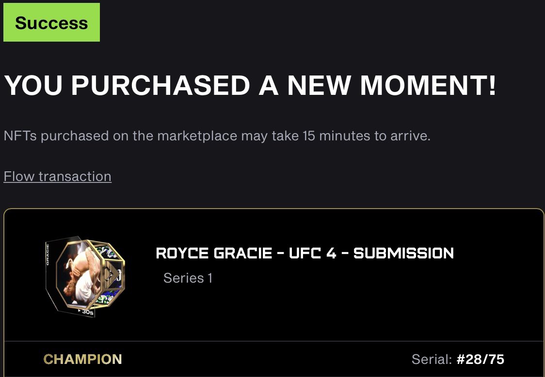 Welp, I finally pulled the trigger. Completed the <a href="/UFCStrikeNFT/">LIZARD</a> Tapped Set tonight. This makes my second full set (Lights Out is the other) I’m old enough that I purchased the original PPVs when this crazy sport began.