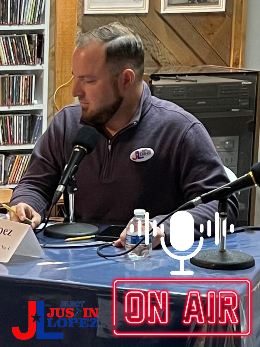 VoteJustinLopez's tweet photo. Thank you KEOS radio and League of Women Voters Brazos Valley for having me on air tonight! Any chance I get to share my wants to serve the people of Precinct 4, I’m there! THANK  YOU! 
#LiveOnAir
#votejustinlopez https://t.co/NMnAfrYmZu