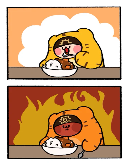 カレーライスを食べたトラちゃん🍛🐯 