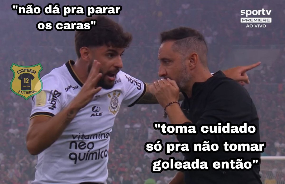 OJeFiMaLMeiDa's tweet photo. Já estão mudando a estratégia??
#flamengo #corinthians #meme #catimba #copadobrasil https://t.co/V1TA6O9wzY