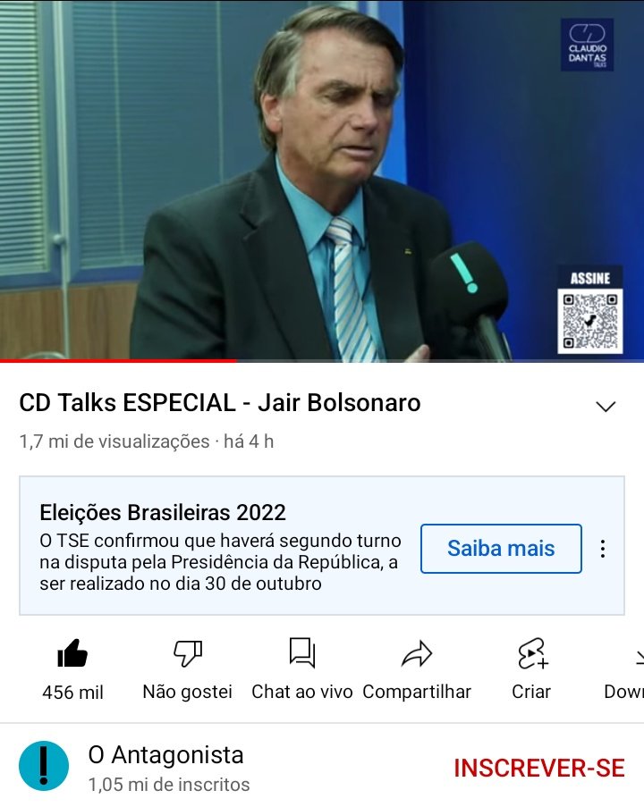 nelsonmadeira's tweet photo. Esse cara é um Mito!!!!
1,7 mi de views em 4 horas e sem impulsionamento de R$ 600 mil no Google e YouTube.
Chuuuuuuuuupa Mula!
#BolsonaronoCDTalks
#BolsonaroReeleito2️⃣2️⃣ https://t.co/Jzp7nQZU9k