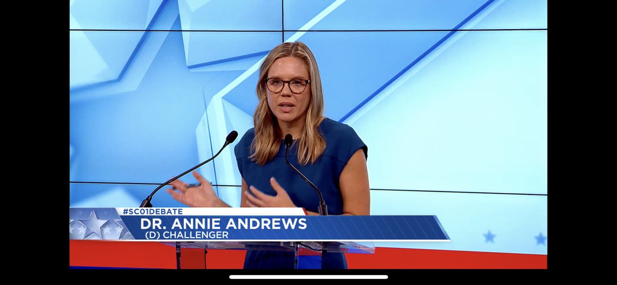 “As a pediatrician for over a decade, you have trusted me with your kids, now I’m asking you to trust me with your vote.” 
🔥
#AnnieForCongress #TeamAnnie #SC01Debate