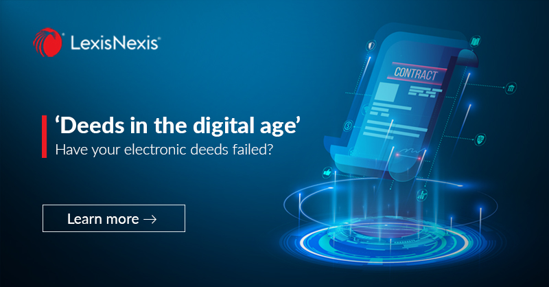 LexisNexisAUS's tweet photo. Two legal experts from HWL Ebsworth Lawyers explore how changes in the law made during the pandemic have caused some electronically submitted deeds to be unenforceable. 

Learn More: https://t.co/oPGuWhaLDb

#Deeds #Digitaldeeds #legal #LexisNexisAU https://t.co/TtOoLhHEnv