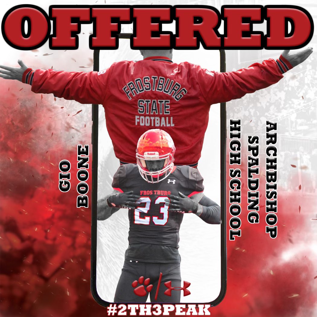 GīØ (@gio_boone) on Twitter photo Blessed to receive a scholarship offer from Frostburg State University <a href="/FrostburgFB/">Frostburg Football</a> <a href="/CoachDPrather/">Derek Prather</a> <a href="/kschmittASHS/">Kyle Schmitt</a> Blessed to receive a scholarship offer from Frostburg State University <a href="/FrostburgFB/">Frostburg Football</a> <a href="/CoachDPrather/">Derek Prather</a> <a href="/kschmittASHS/">Kyle Schmitt</a>
