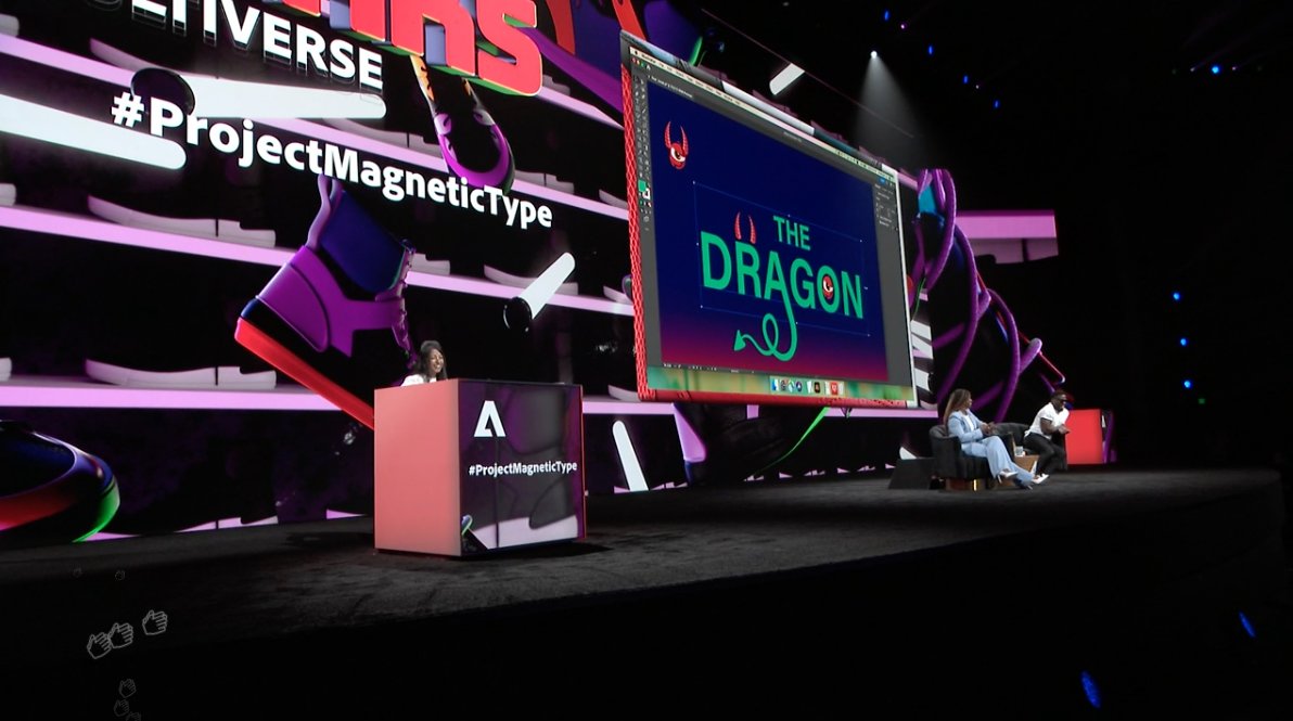 lizkmiller's tweet photo. STOP IT NOW. #ProjectMagneticType
STOP. IT. NOWWWWWW
ELEMENTS MOVE...WITH THE TEXT
THEY. MOVE. 🧲🧲🧲🔥🔥🔥
@KevinHart4real is getting a little taste of what happens when creative nerds see something they like. #AdobeMAX2022 @AdobeMAX https://t.co/7DL70NxlxL