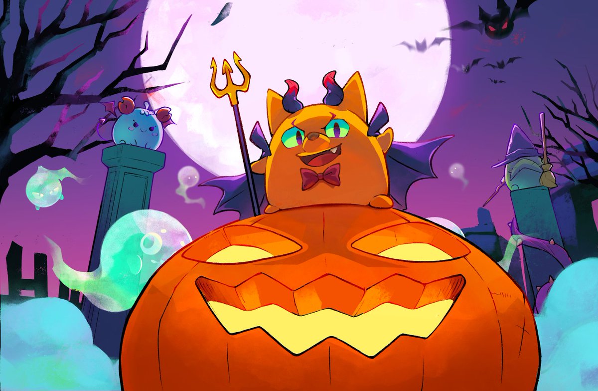AxieInfinity's tweet photo. This #Axieween, we’re hosting 3 unique challenges to unleash the horrors lurking within the minds of our community.

Who will conjure up the darkest, spookiest axie concept and take home the grand prize of 125 AXS and a Forest Land plot?

📜 | https://t.co/mbxt4ckXiN https://t.co/IBI1IdZxjc