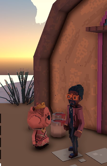 Ameckone's tweet photo. @TheSandboxGame I just finished my quest on Pororo experience on the #SandboxAlphaS3 for a chance to win a Season 3 Alpha Pass! Here I am with a cute Pororo. Check out my screenshot!😀#Pororo https://t.co/Y610EB72eP