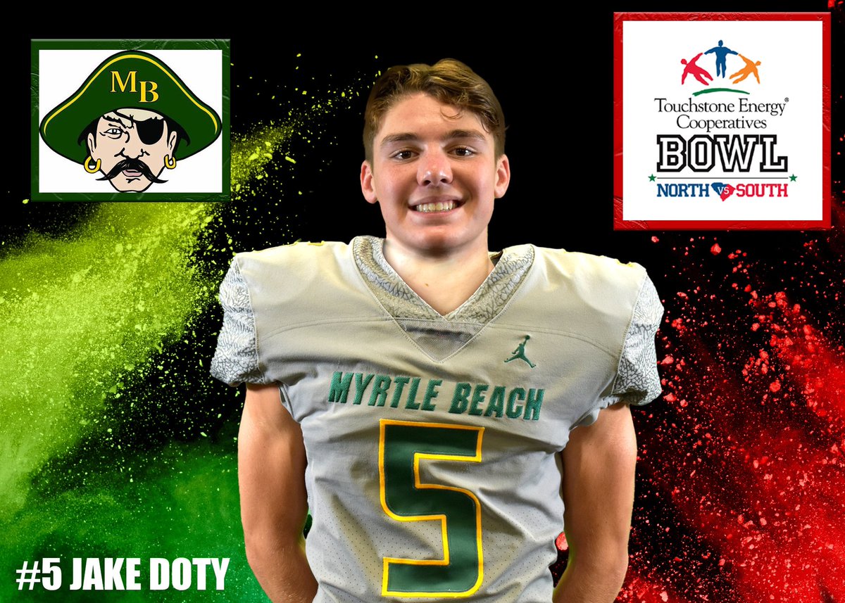 MBSeahawks_FB's tweet photo. Congratulations to @jakedoty5 for making the Touchstone Energy North South game! @NorthSouthFB @myrtlebeachhigh #TheBeach #BeachMade #WR #TE https://t.co/ZbmKIGaGwW