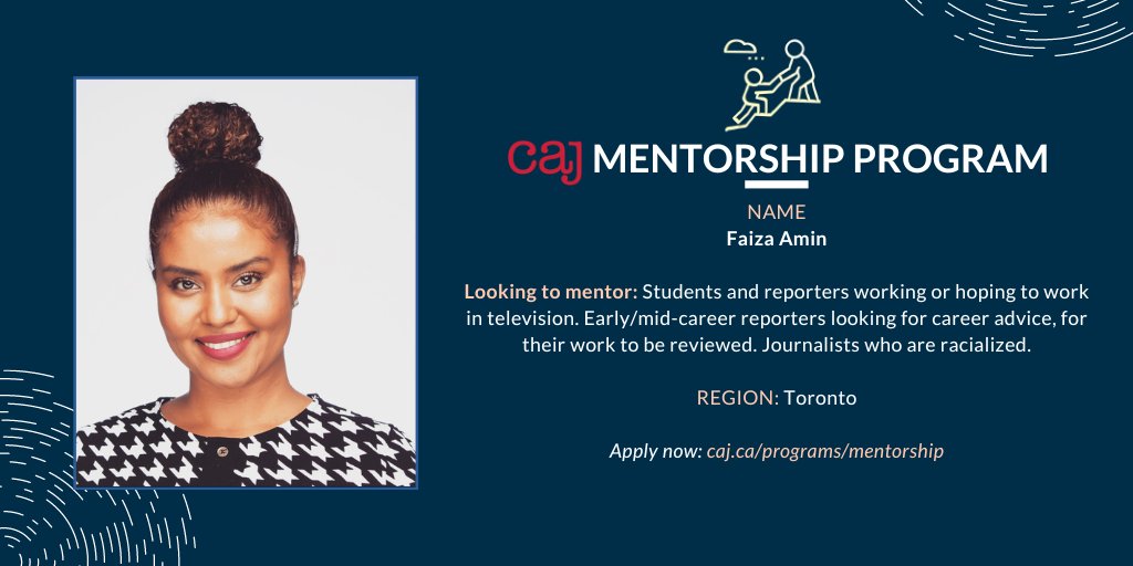 Do you love Denzel Washington and broadcast journalism? @Faiza_AminTV does too! She is a video-journalist, radio anchor and web writer with CityNews, and now a CAJ mentor! Apply to work with her by Nov. 1! caj.ca/programs/mento…