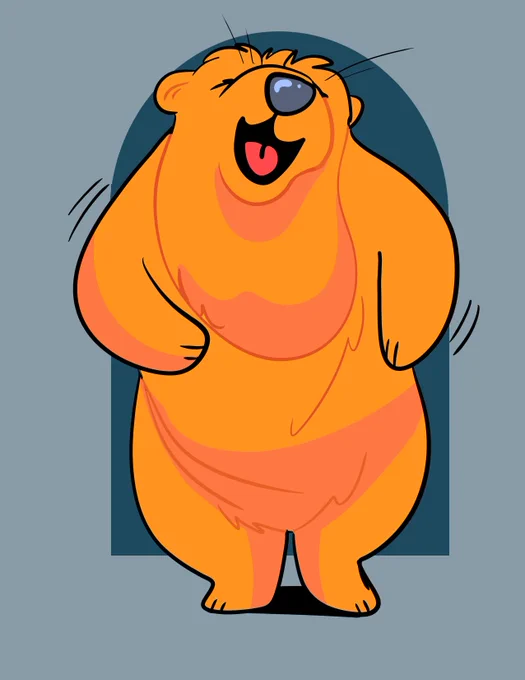 this is a bit of a funny one to do art for but....Bear in the Big Blue House is on disney plus and it makes me very happy  This was one of my favourite shows as a kid and I still love Bear a lot and he means a lot to me to this day. His best qualities are!! His wiggles!!! 
