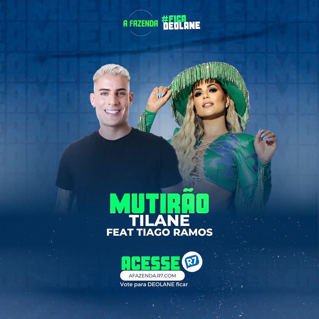 Dra_Deolane's tweet photo. ⚖️ ⚽️MUTIRÃO TILANE INICIADO⚽️⚖️

⚠️ A cada 20 votos no Deo, deixe um emoji nos comentários

🎯 Meta: CINCO MIL REPLIES

⏰ Encerra às 02:00
 
🚨 O voto é para FICAR, votem no DEOLANE
 
⚠️: SAIAM DA TL, FOCO R7! 

🔗 Link: https://t.co/iRNnYXuJGU

#FicaDeolane #AFazenda https://t.co/it3pvycbcY