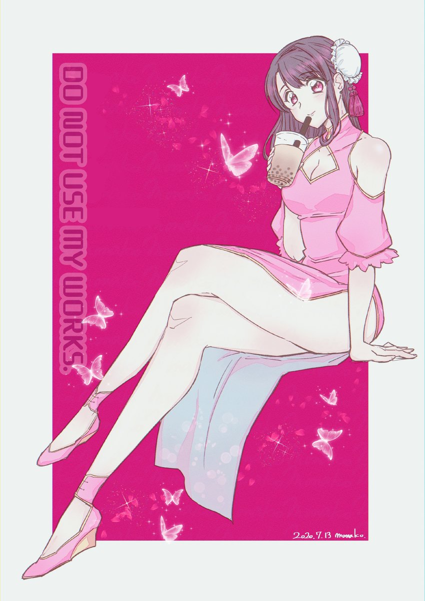 「#あなたのぴんく色の作品を見せてくださいピンク大好きです 」|モナ子のイラスト