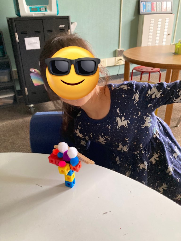 BardonBann's tweet photo. Hooray to the kindergarten Ss for learning to try and try again and not give up @BriarcliffES  fun reading #ChickaChickaBoomBoom and building coconut trees to balance coconuts(Pom poms) on top https://t.co/UuvBZ7Cgj5