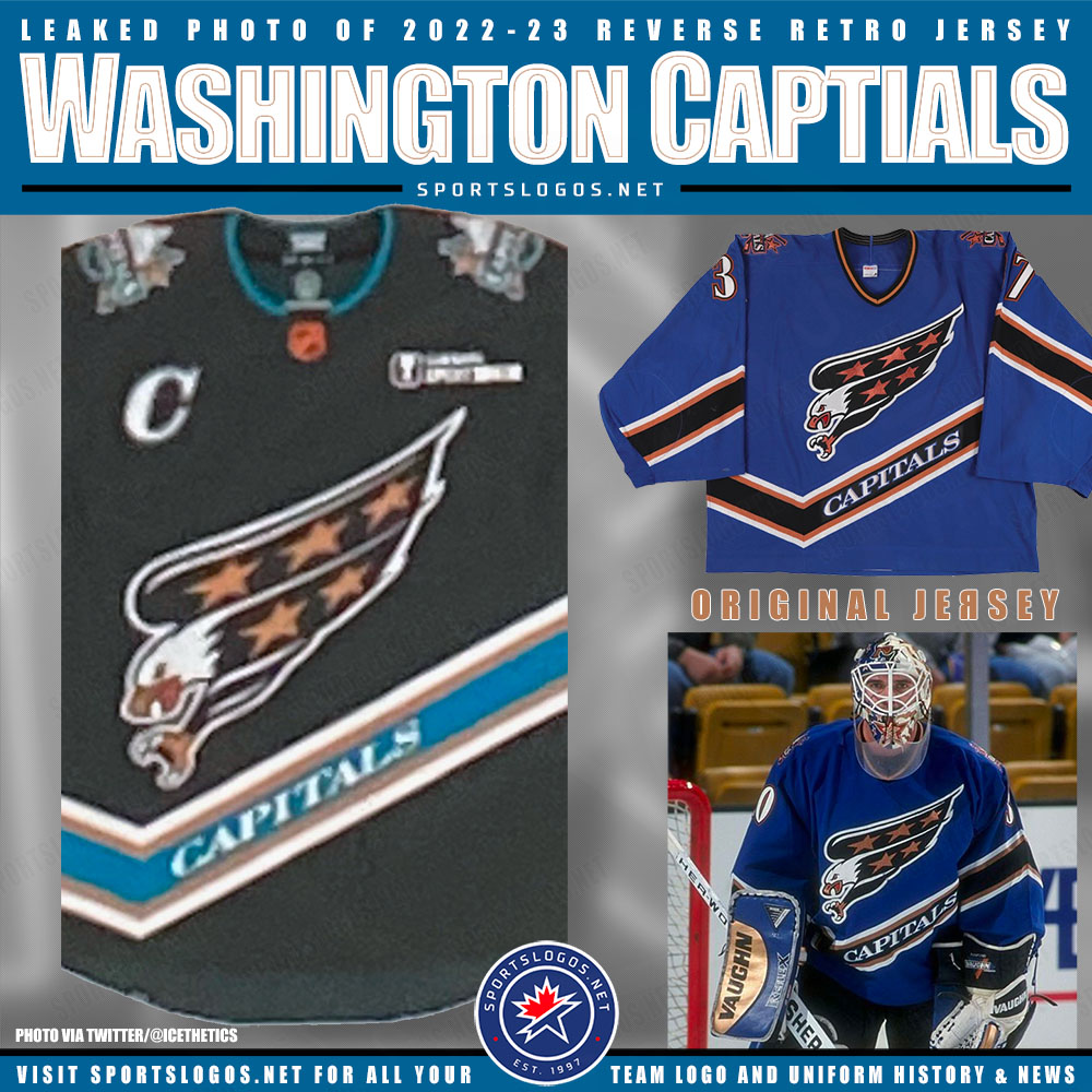 Capitals Reverse Retro 2.0 jersey features the Screaming Eagle on black