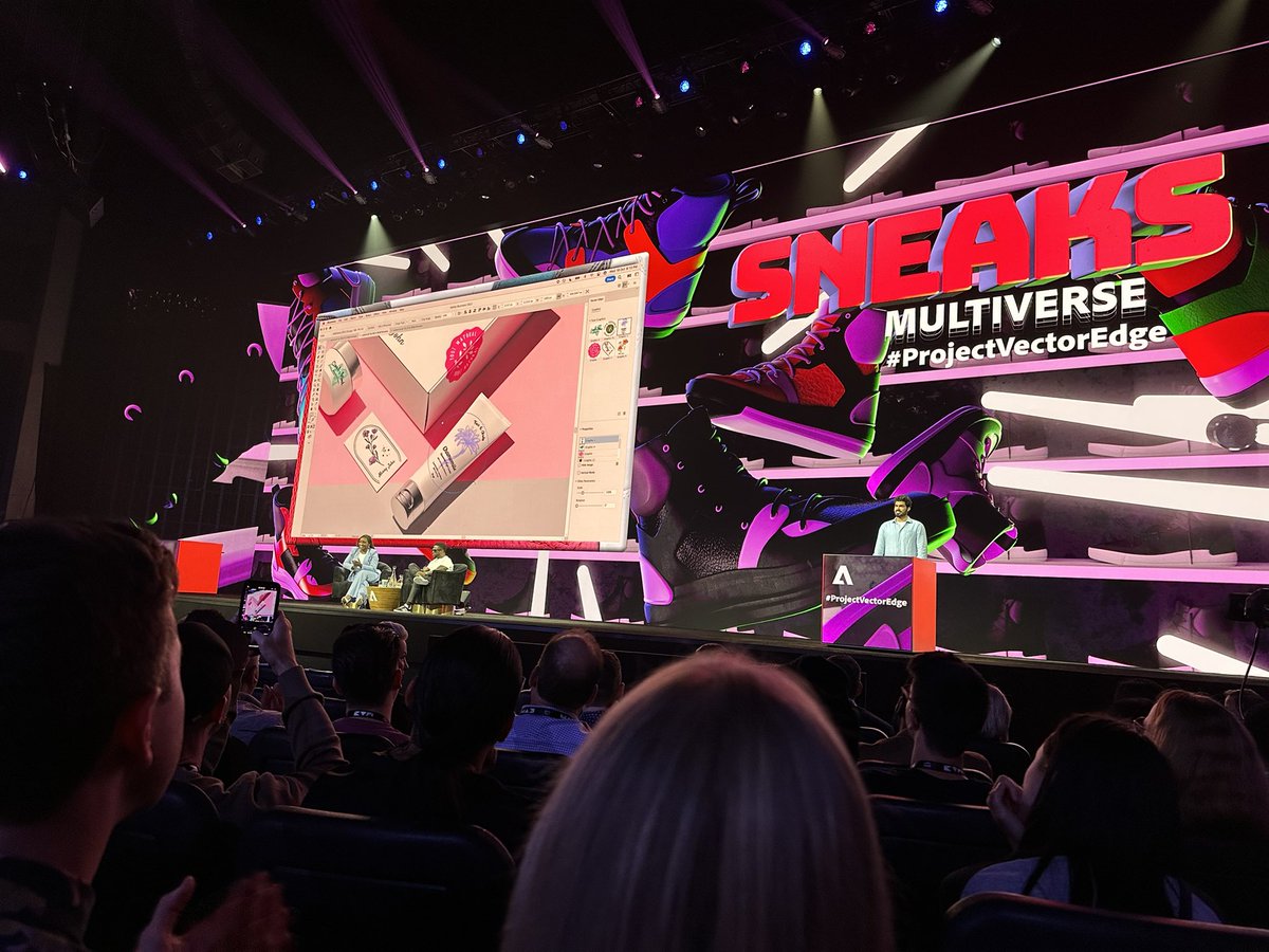 theChrisDo's tweet photo. Sneaks Multiverse
Auto compositing graphics onto flat images with perspective detection including curved surfaces. #projectVectoredge
@Adobe
#adobemax https://t.co/HfNx7WpfzY
