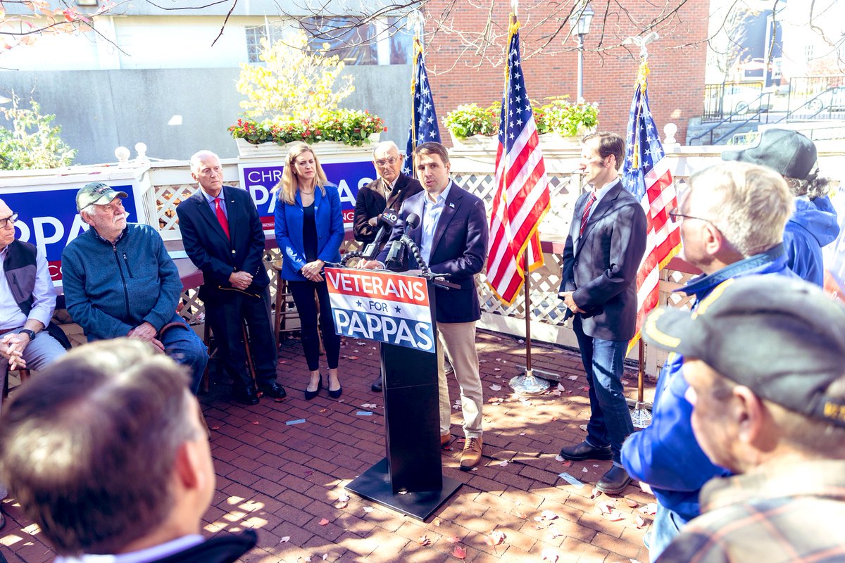 We were proud to stand with @RepChrisPappas today in Portsmouth at the launch of #VeteransforPappas. @ChrisPappasNH is a champion for Granite State Veterans. He always has our backs. #NHPolitics @TeamPappasNH @NHDems @maurasullivan @JoshDentonNH #NH01