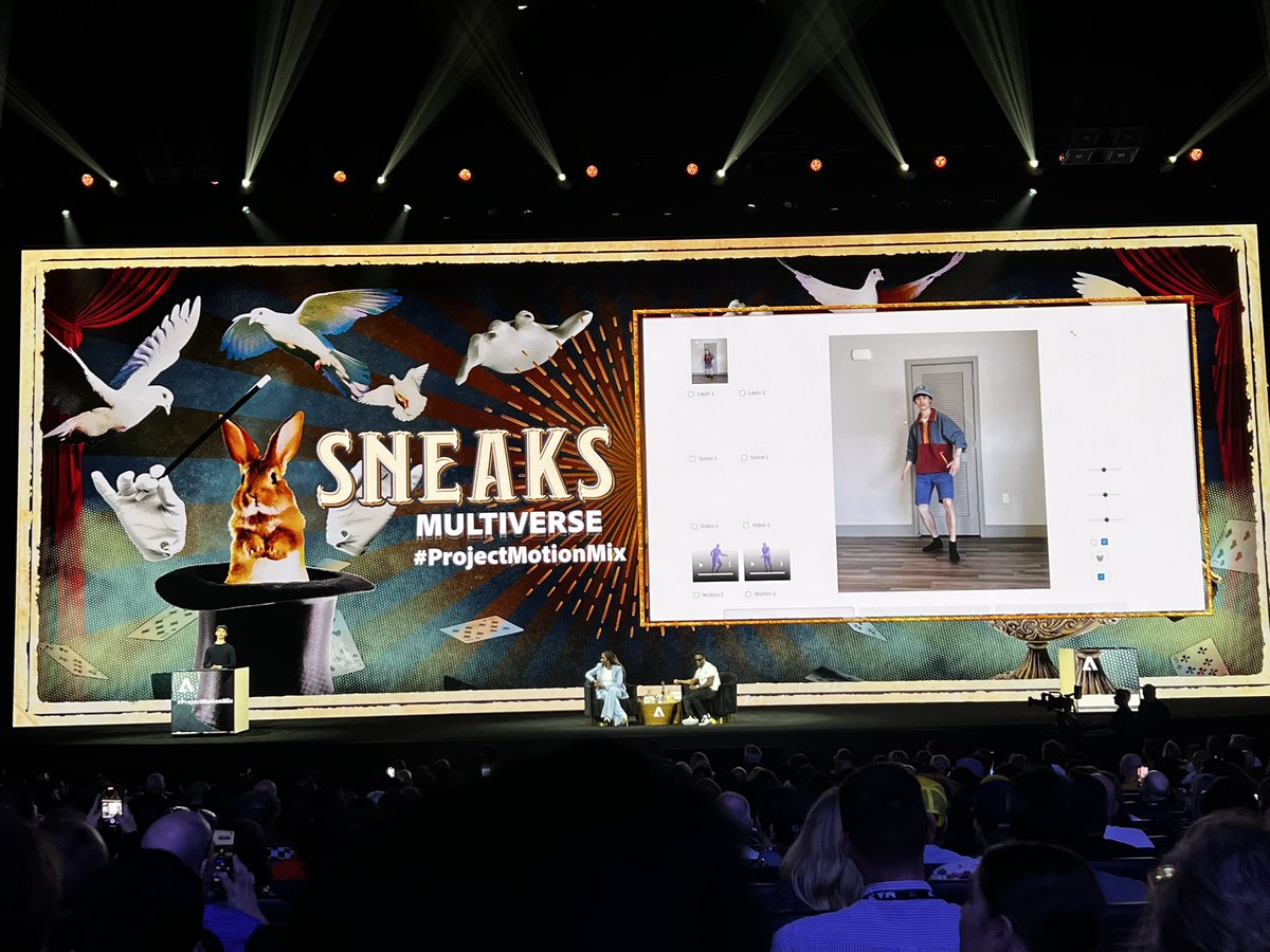 GabrielCameron's tweet photo. #projectmotionmix 🤯 #AdobeMAX2022 https://t.co/VixgOUfGnh