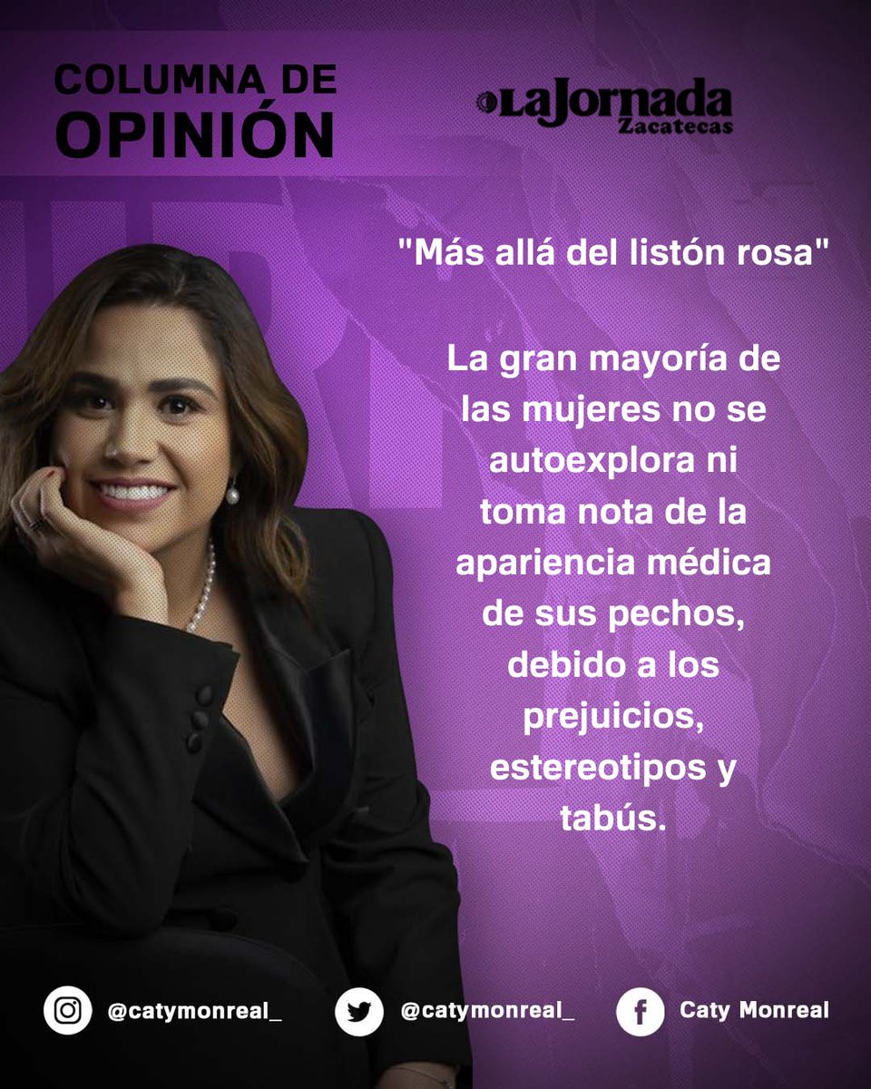 catymonreal_'s tweet photo. La agenda para luchar contra el cáncer de mama tiene que considerar todos estos factores, de los que hablamos poco. No basta en portar sólo listones rosas. 

Te invito a leer mi columna 👇
https://t.co/p9JqYzfvAI

#CatyMonreal #TocarteEsAmarte #SoyRosaMexicano #CancerDeMama https://t.co/CLsbhoeCdx