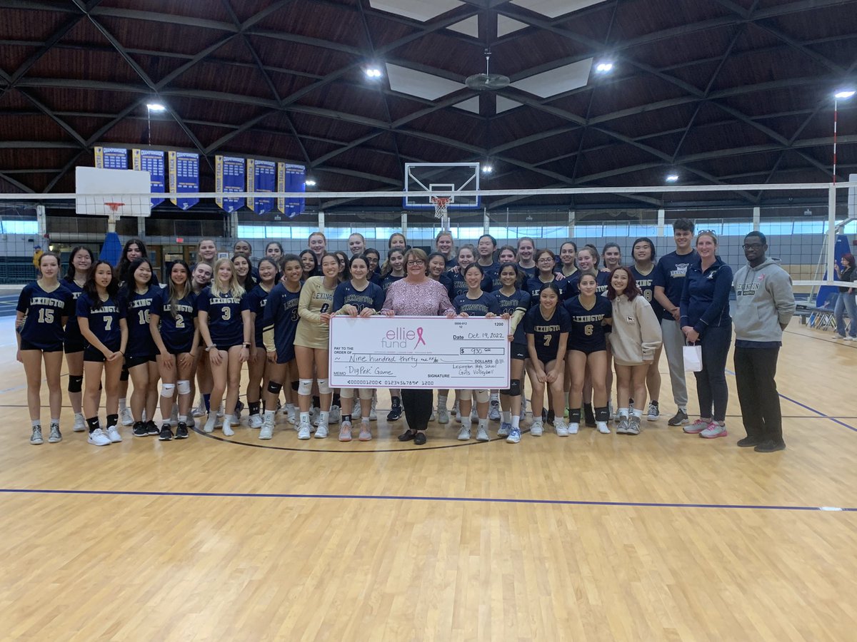LHS_BVolleyball's tweet photo. @LexMinutemenAth @stacey_writes @GlobeSchools @BostonHeraldHS @MassGHSVB Congratulations to Coach McKee and Legge For teaching our kids the importance of life lessons #EllieFund #Wcvb #WeAllCanHelp #CancerStinks https://t.co/6qNbrVs7b6