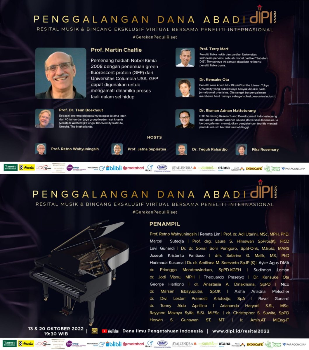 Saksikan Resital Musik Klasik DIPI 2022 hari ke 2
Malam ini 19.30 WIB di Kanal Youtube Dana Ilmu Pengetahuan Indonesia

Di bit.ly/ResitalDIPI202…