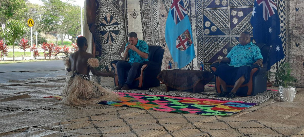 RFMF_Defence's tweet photo. A huge step forward in the signing of the Status of Forces Agreement between Fiji and Australia. It was an honor to host the Australian Deputy PM and Minister for Defence at Blackrock Camp. @ISeruiratu @DefenceAust. https://t.co/zULQXVwWLy