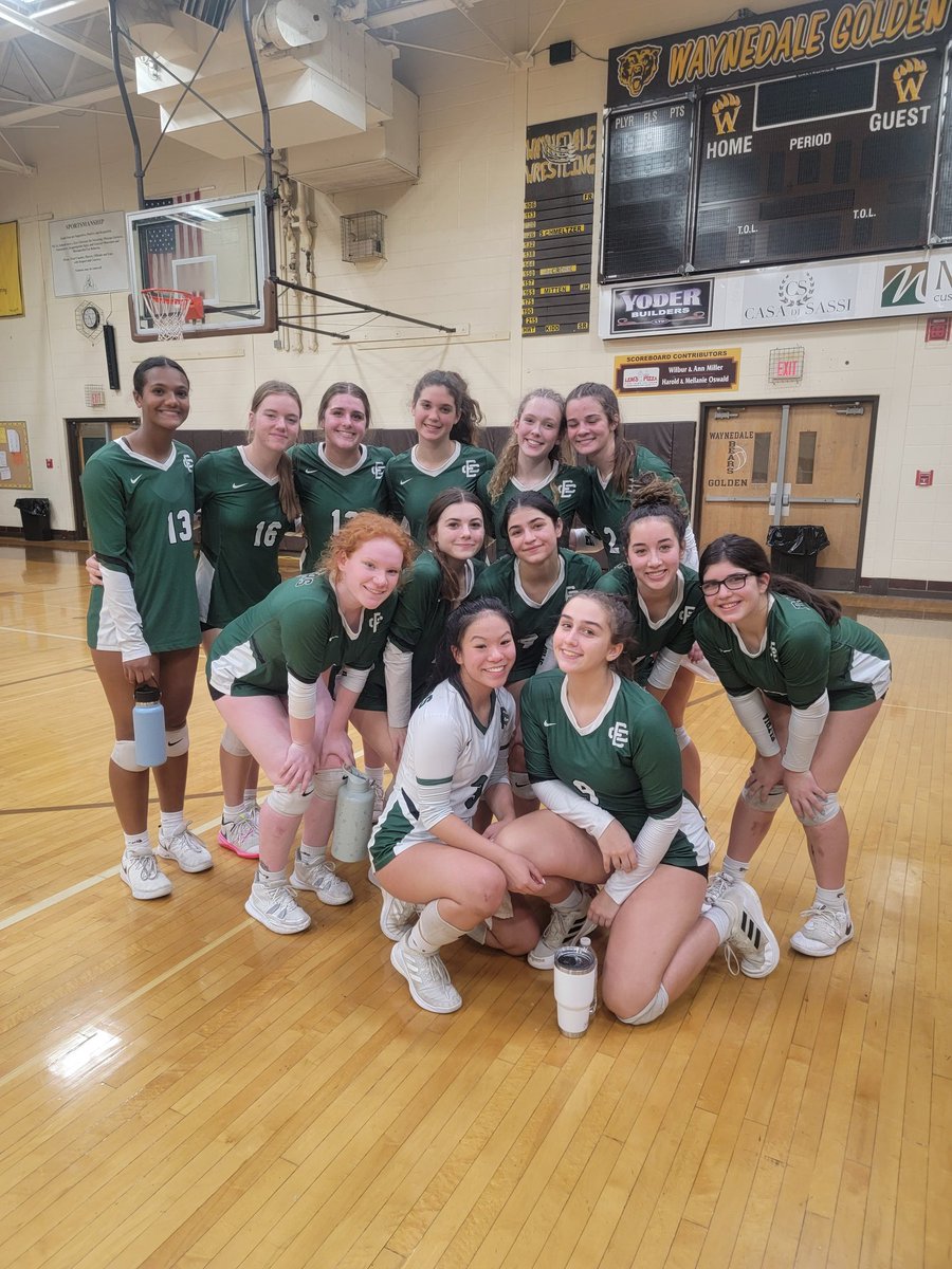EC_Volleyball's tweet photo. We are  THE PANTHERS!! Way to beat Brooklyn!!  3-1.
Next up, Columbia 7:30pm on Saturday @ Waynedale HS. https://t.co/HepbZWmVe4