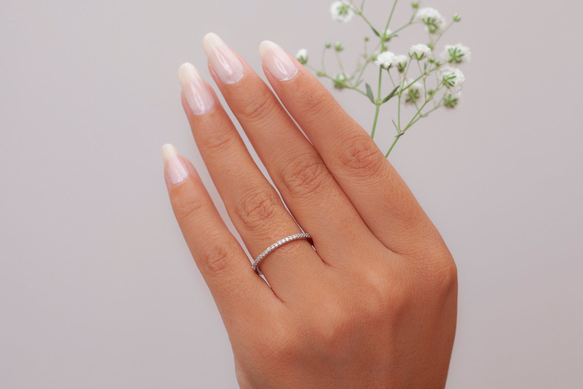 Excited to share the latest addition to my #etsy shop: Full Eternity Band, Micro Pave Diamond Wedding Band, Eternity Ring, Dainty Ring, Stacking Ring, Engagement Band, Gift for Her etsy.me/3gnmyeN #gold #engagement #cute #yes #cubiczirconia #white #unisexadults