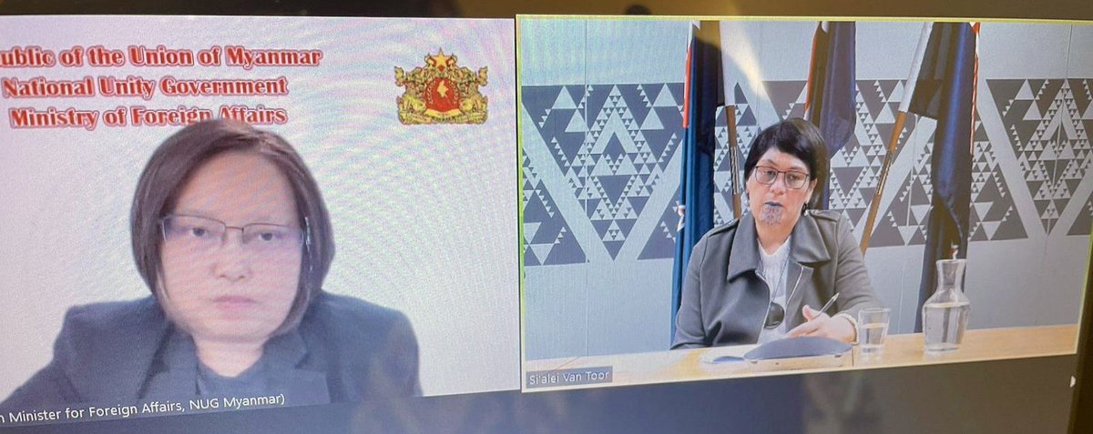 🇳🇿 encourages diplomacy and dialogue, as key to understanding and working towards peaceful enduring solutions. 

Meeting with Zin Mar Aung was an opportunity to hear NUG perspectives and discuss possible pathways to a sustainable democratic future for Myanmar. #kotahitanga