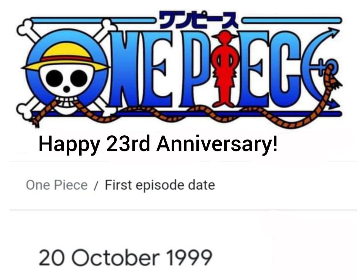 TheLuffyGang's tweet photo. Happy 23rd Anniversary of One Piece Anime #OnePiece https://t.co/XN4uw1ESKm