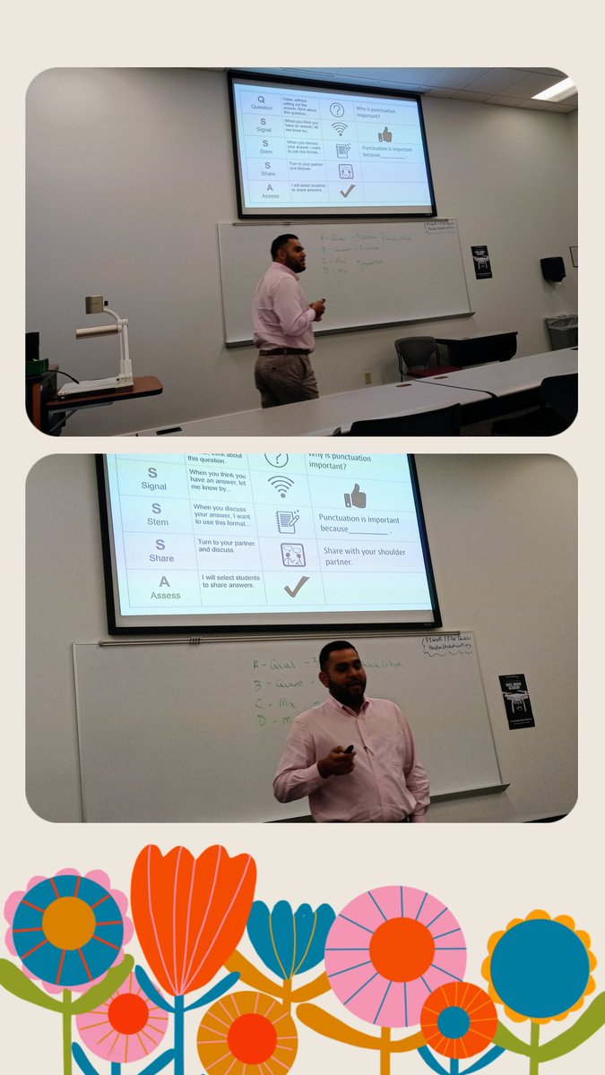 AdigunLaSondra's tweet photo. @TeamHISD leaders are teachers at heart no matter where we are. Fellow doctoral student @CMartinez_HISD principal Alejandro Lopez rocked the QSSSA strategy for his APA presentation on punctuation, &amp; I jazzed up tables and figures w/rigor during my "Soul Train Scramble" Card Sort. https://t.co/DoHMKhDiV9
