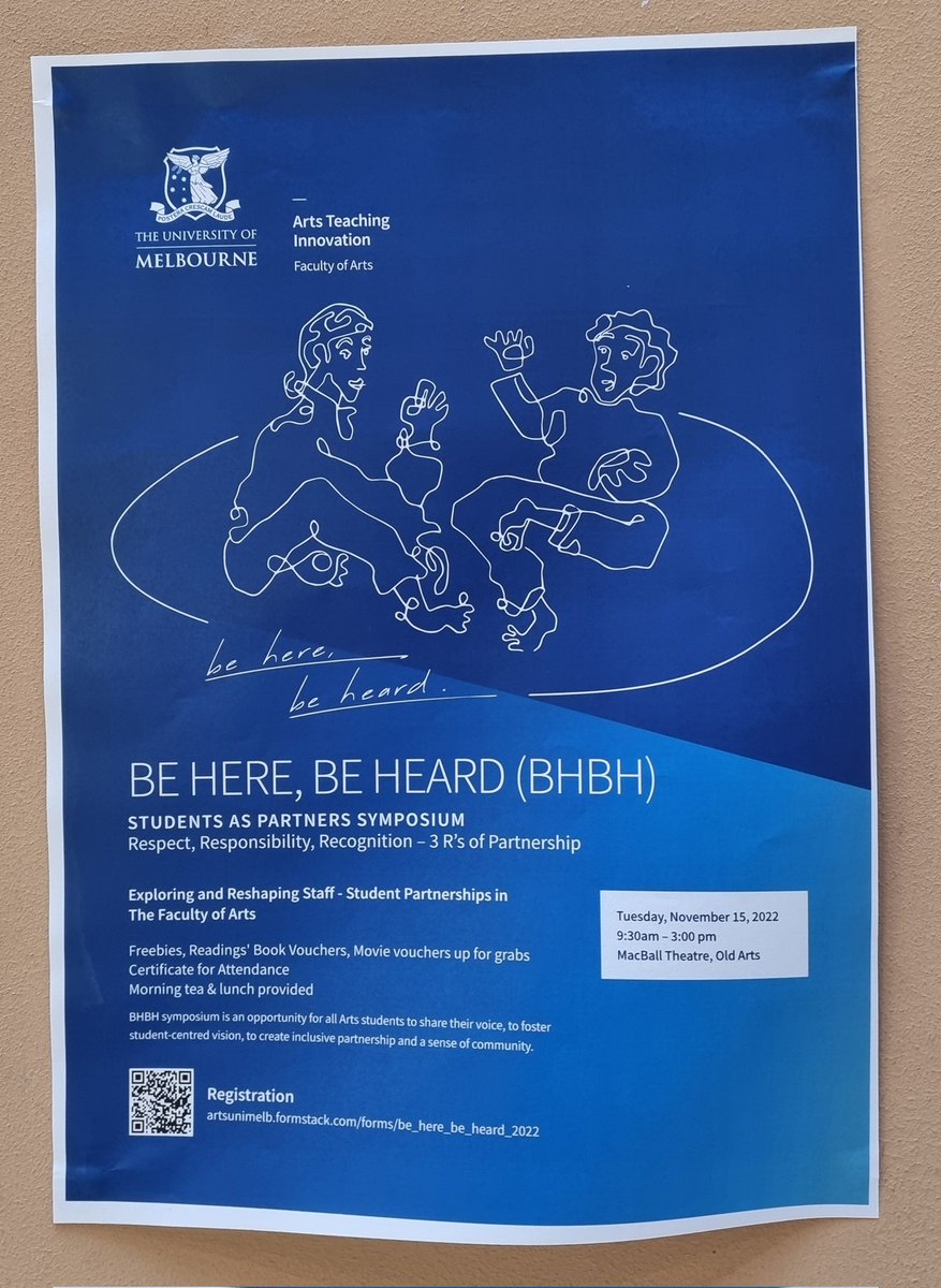 waj_aay's tweet photo. Calling @ArtsUnimelb students, BeHereBeheard PopUp Cafe happening right now at Atrium in ArtsWest! Snacks, Raffle tickets Come join us. @BHereBHeard #Studentvoice #studentaspartners #SaP https://t.co/In86Bdyzg1