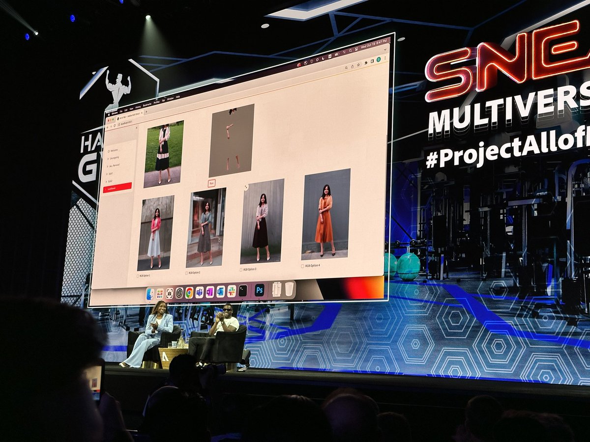theChrisDo's tweet photo. Sneaks Multiverse
Project all of me can not only uncrop an image, it can change the outfit you’re wearing and the background. Fashion look book anyone?
#projectallofme
@Adobe
#adobemax https://t.co/Y44mSMVAEb