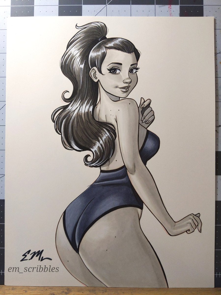 em_scribbles's tweet photo. #Ponytail prompt for today. I'm really loving how #Copics blend on this paper! ๐
She's currently available, and I'll also apply my 10% Gumroad discount! DM for details.
--
#ericmatos #emscribbles #pinuptober2022 #pinuptober #inktober #inktober2022 #traditionalart @deuza_art https://t.co/nxsSUeM5Mf