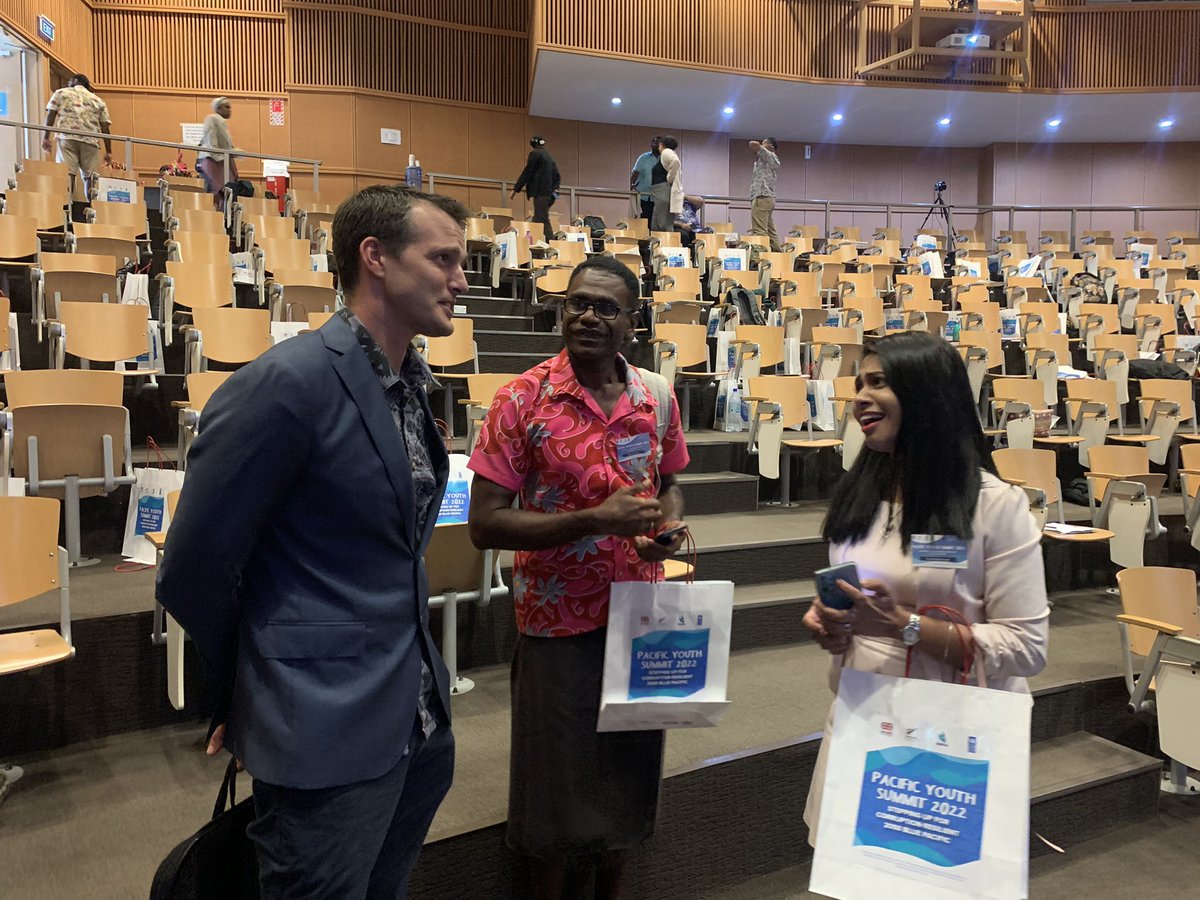 ForumSEC's tweet photo. PIFS Policy Adviser on Regional Security Coordination, Michael Crowe facilitated a #Talanoa session on the #BoeDeclaration #TeieniwaVision and the #2050Strategy at the @USPSA_ organised #Pacific #Youth #Summit on stepping up for a corruption resilient #2050BluePacific today. https://t.co/T0XMcxUmDW
