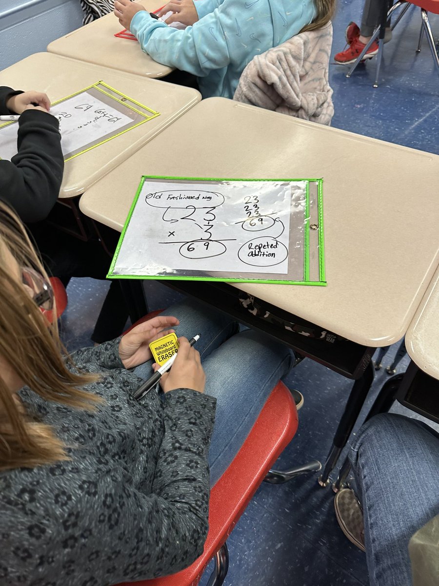 perkinsonreads's tweet photo. Spent some of our math time today practicing multi-digit multiplication problems!  We also had not one, but TWO, special birthdays!  ❤️🖤 @OESCards https://t.co/vEJD7Y7LvR