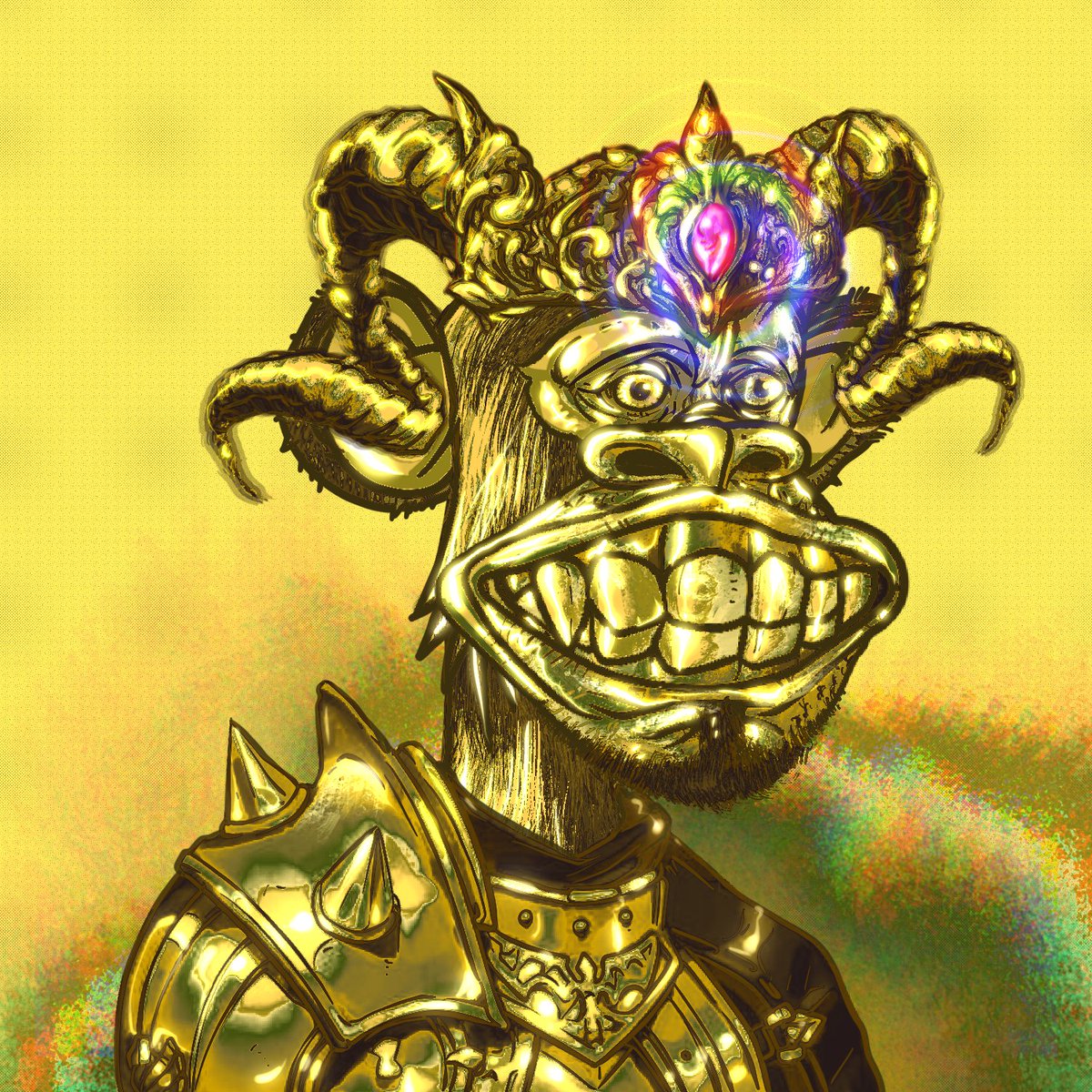 GallerAurory's tweet photo. Golden Ape. A new collection dropping today! https://t.co/pEsYpQSYGZ