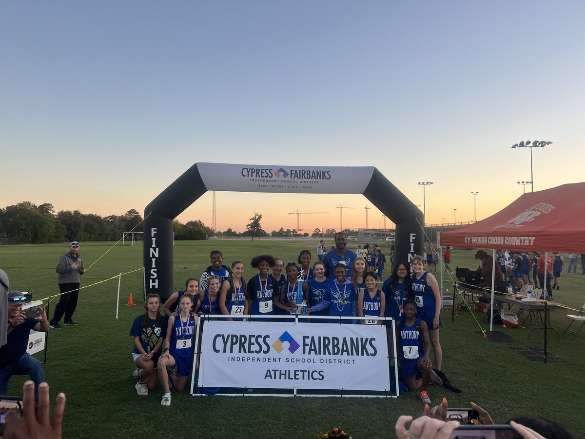 ravens_anthony's tweet photo. Congratulations to all of our Ravens Cross Country STUDENT-athletes. 8th grade boys 4th place overall. 7th grade Boy District Runner-up. 7th Grade Girls Team #CHAMPIONS 8th Grade Girls Team #CHAMPIONS #runninravens #webelieve 
@CFISDAthletics @DrAnthonyMS @VivBennett1 https://t.co/v8R6wYLsC0