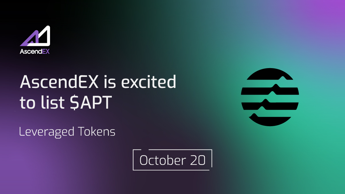 AscendEX_'s tweet photo. 🗣️Now Live!
$APT leverage tokens trading is live on AscendEX!
Start trading now 👉 https://t.co/7iihMx5IbC
#AscendexListing
#LeverageToken https://t.co/uB0fYx3D7K