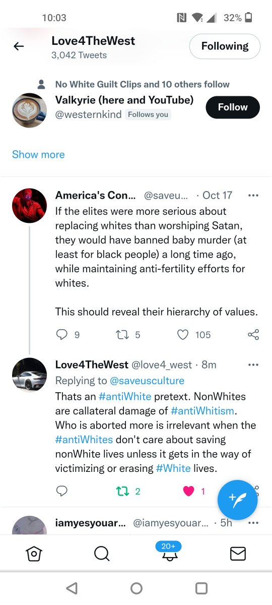 stehponie's tweet photo. #AntiWhiteNarrative #GOP #Proxy #Proxies #Pretext #Pretexts #UniParty #ConInk #AntiWhiteUniParty #ConservativeInk
Only #WhitePeople are told to not reproduce. Only #White people fall for the "White babies/people = climate change" bs and the #antiWhites know it. https://t.co/iQTMAWZnUj